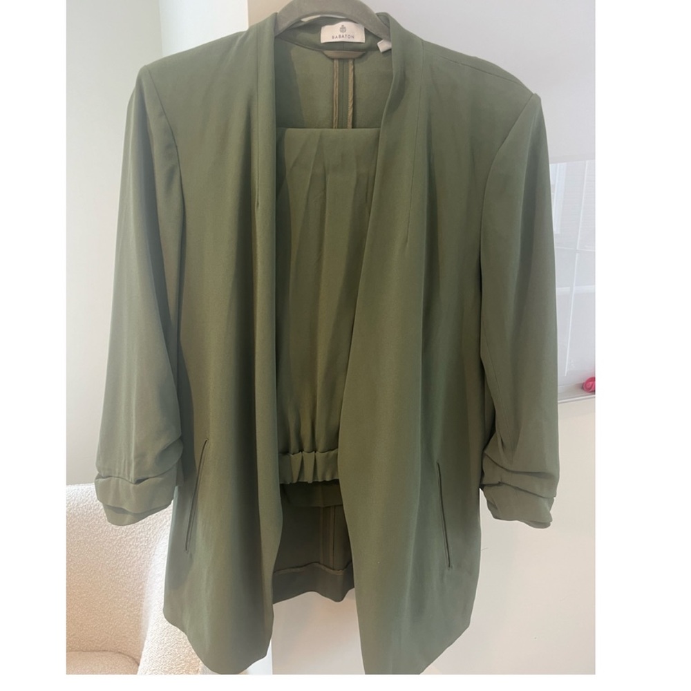Babaton Olive Green Blazer